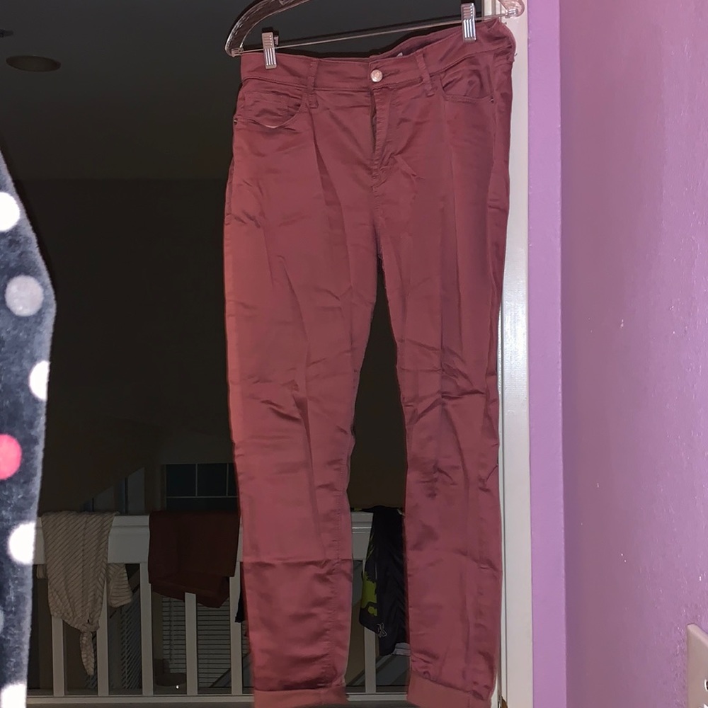 Old navy jeans pink/maroon size 10